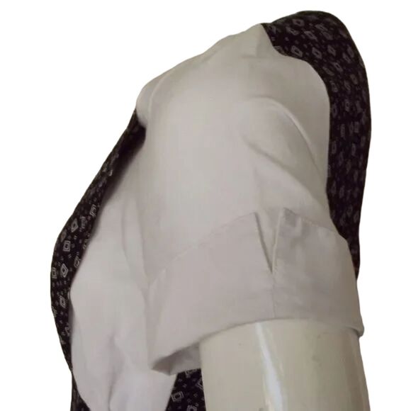 Vintage Romper, 6, Layered Look, Black/White, Buttons, Back zip, Short sleeves - Picture 8 of 13